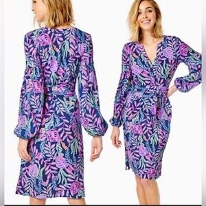 Lilly Pulitzer Kierna Oyster Bay Navy You’ve been spotted Dress Medium